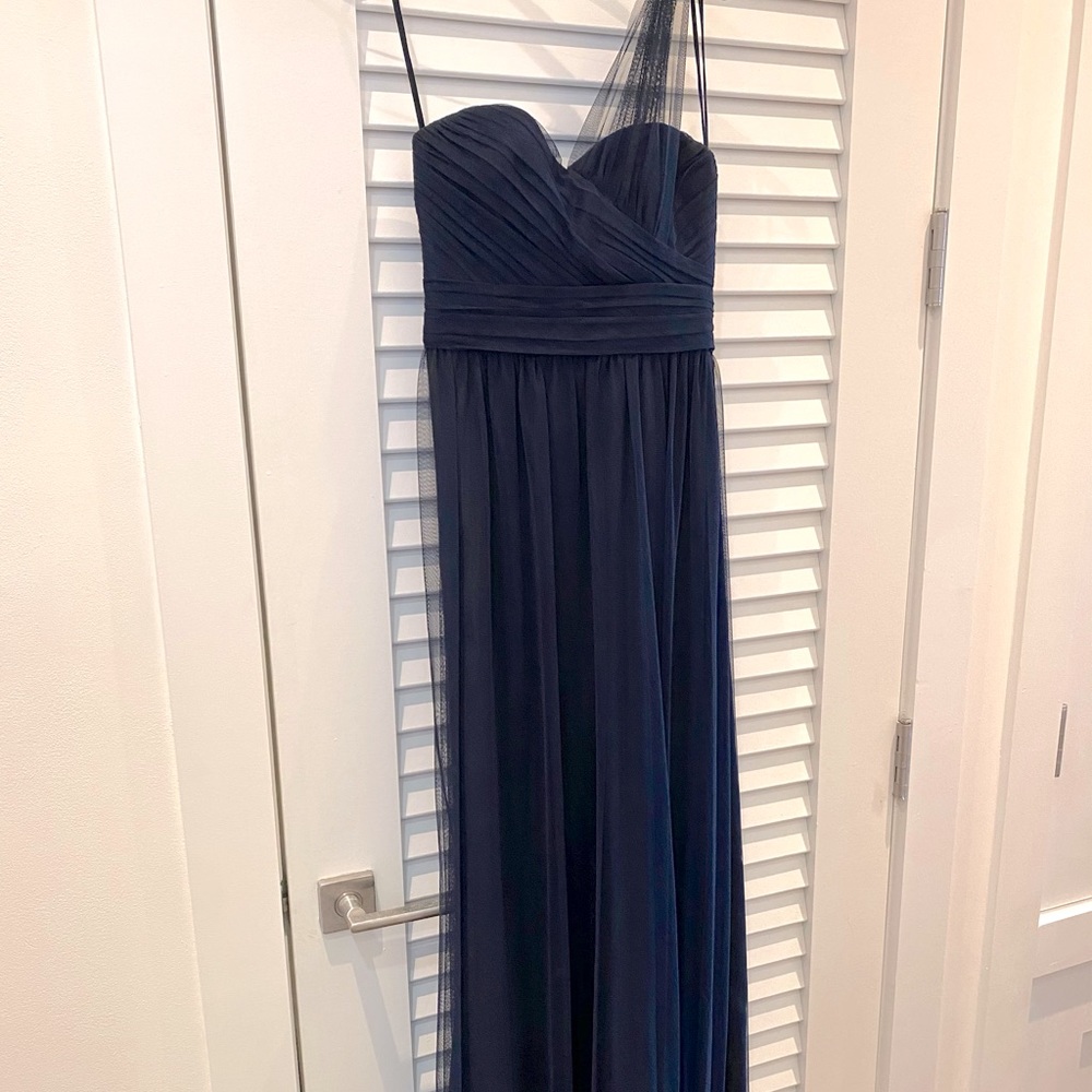 Amsale Navy Bridesmaid Dress
